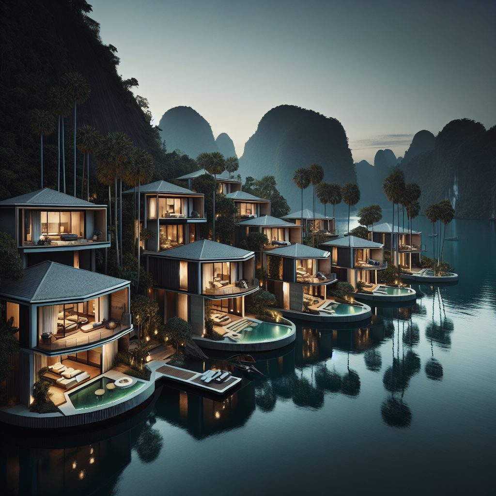 Luxe Cove Villas With Beautiful Symmetry and Serene Power