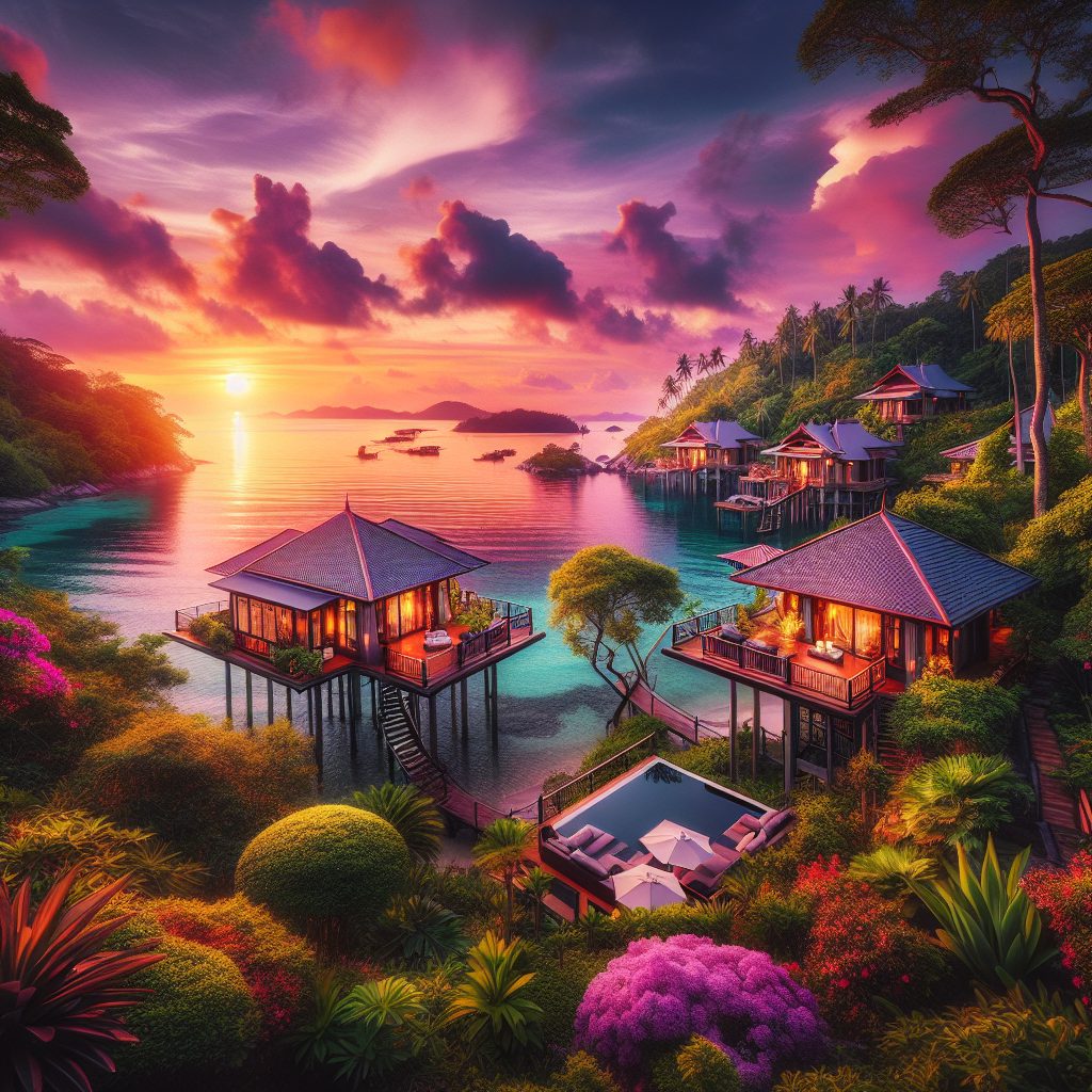 Private Villas in Asia With Sunset View Over Ocean