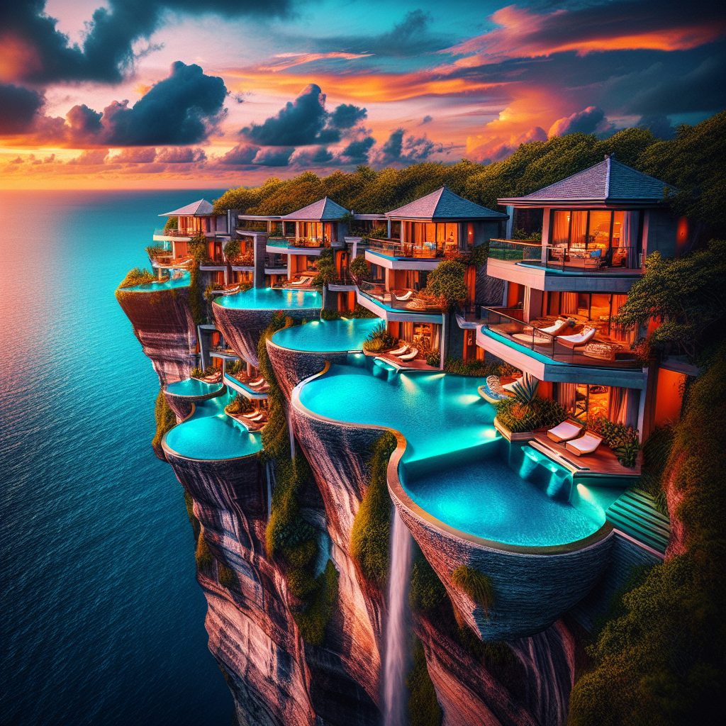 Villas With Infinity Pools Suspended Dramatically Over Cliffs